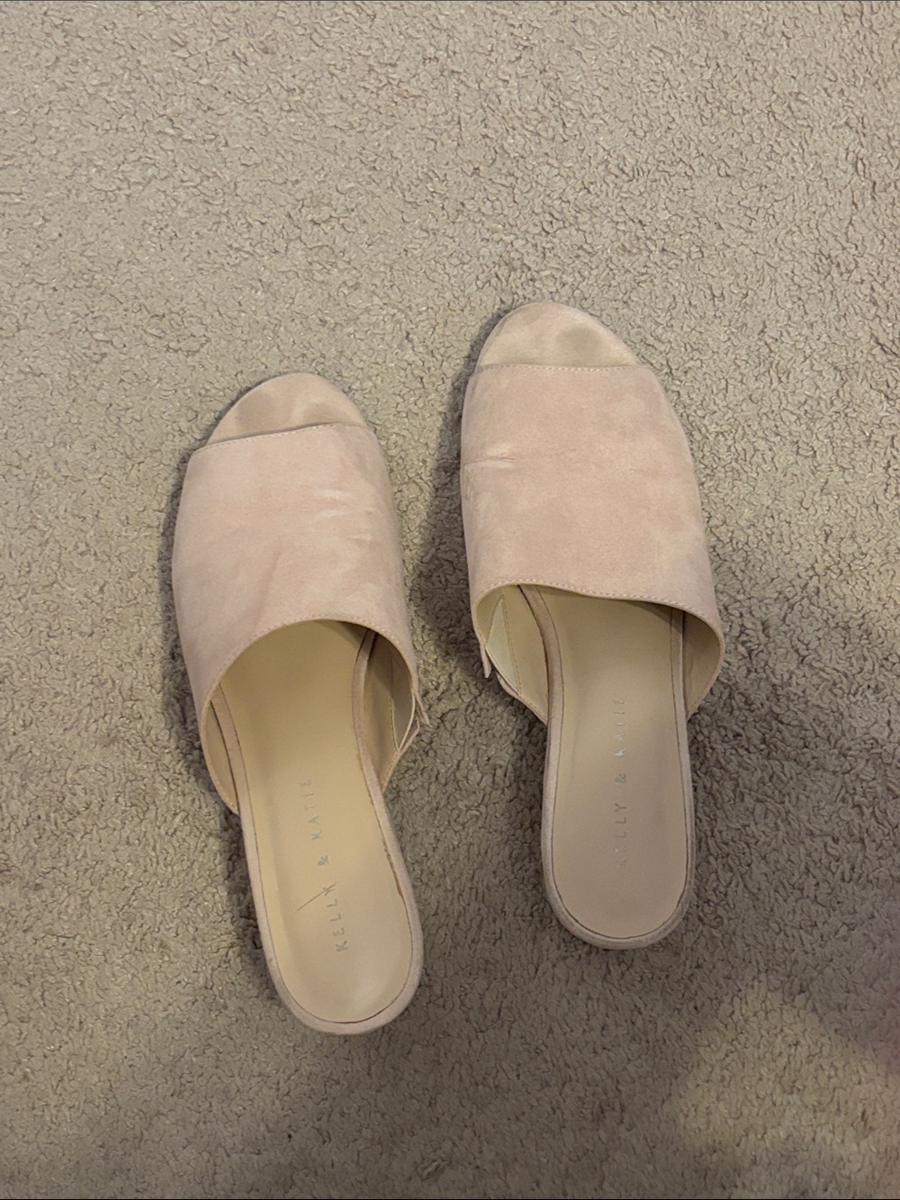 Kelly & Katie light pink kitten mules- 9.5